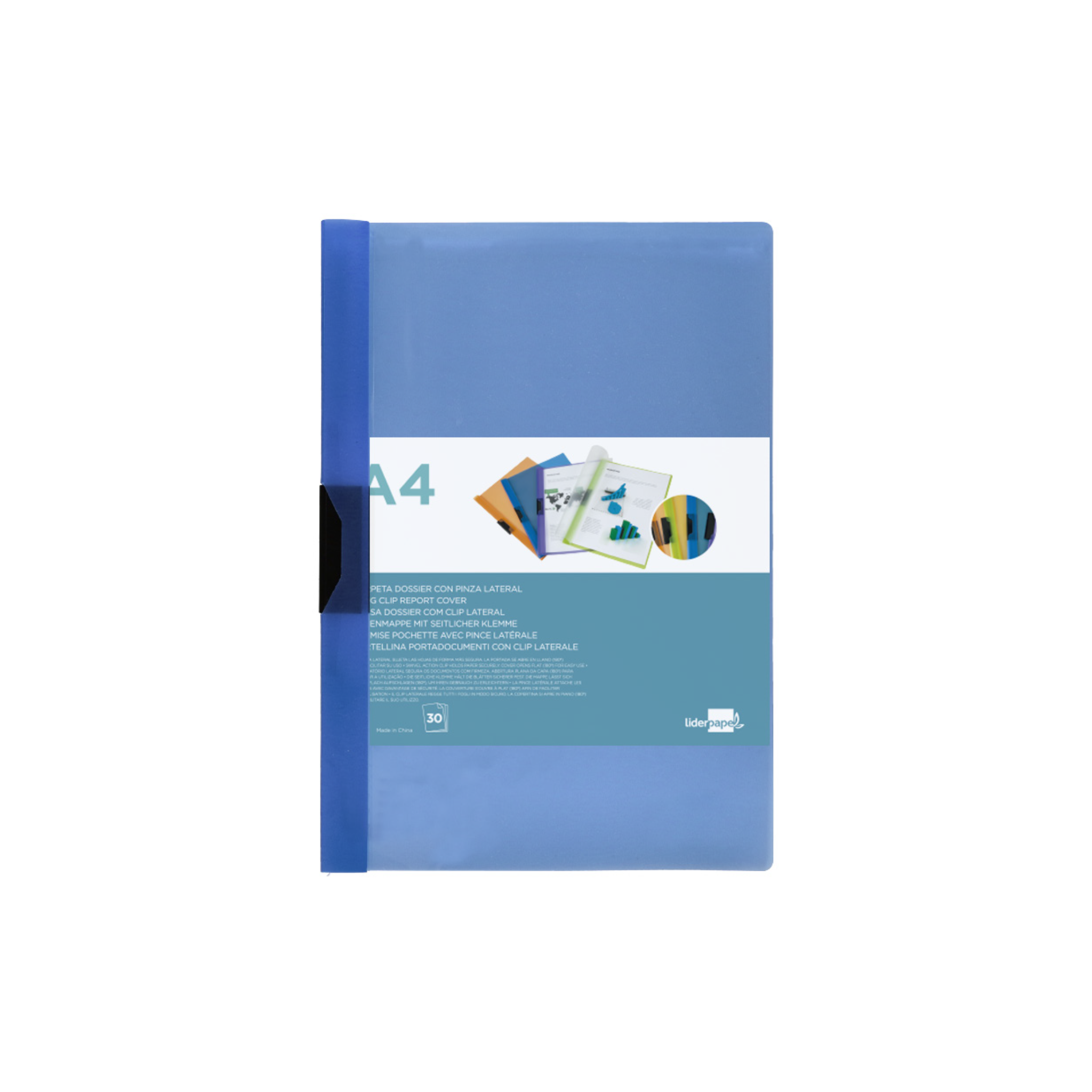 Bolsa Dossier com Clip Lateral Din A4 Cores Frosty
