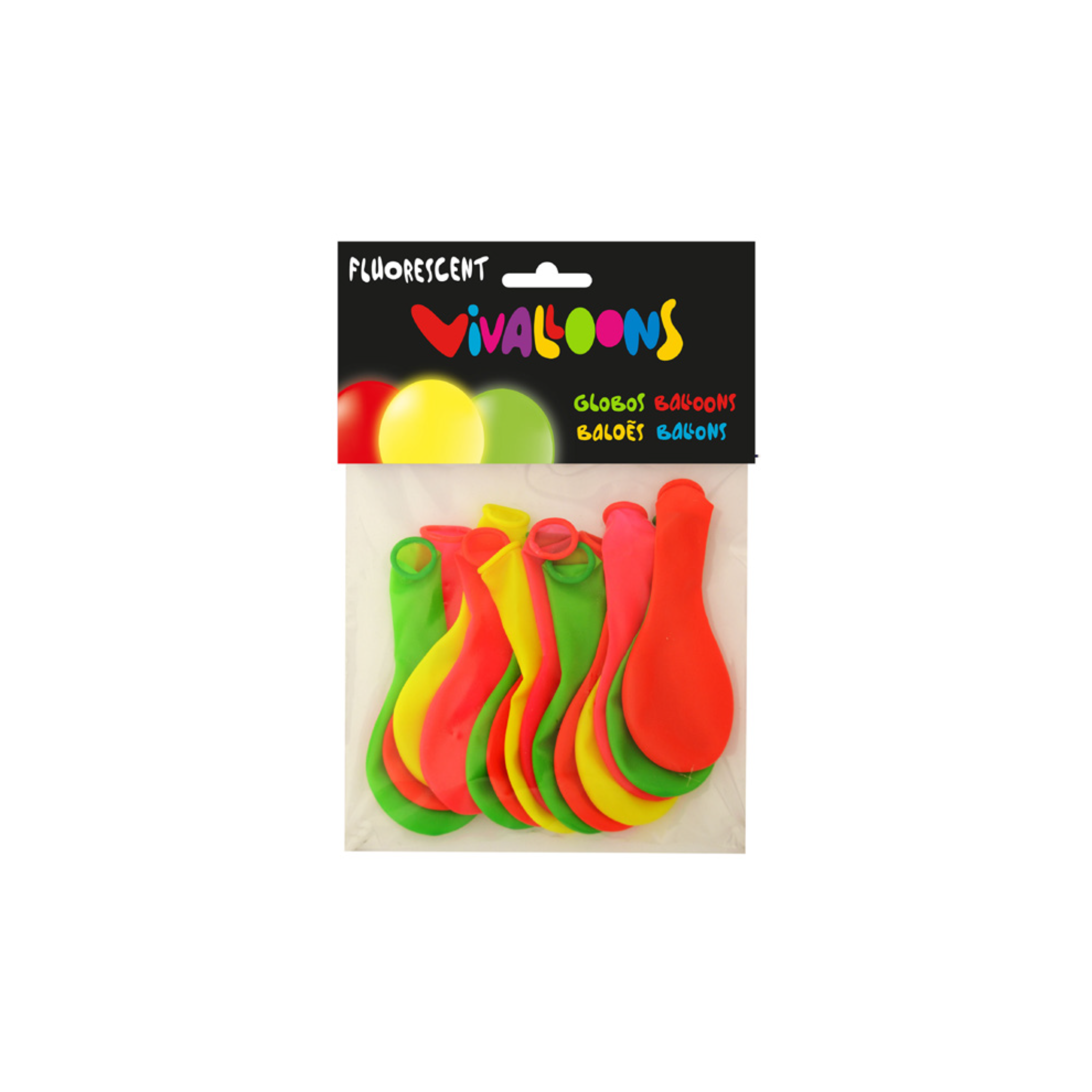 Balões Redondos Cores Fluorescentes