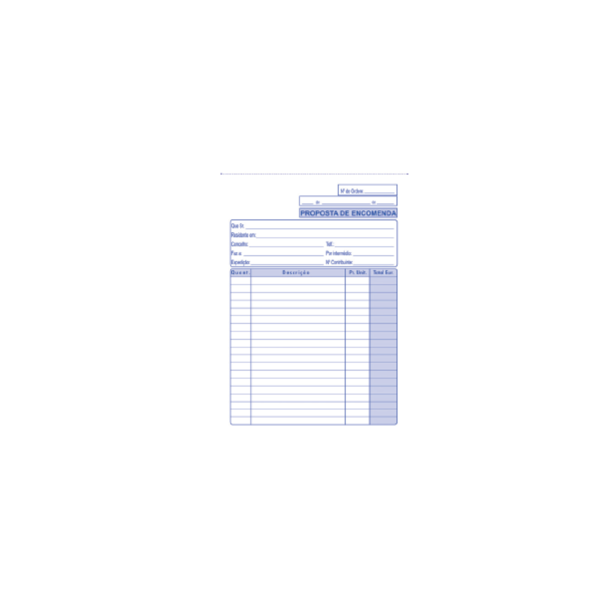 Bloco de Encomenda