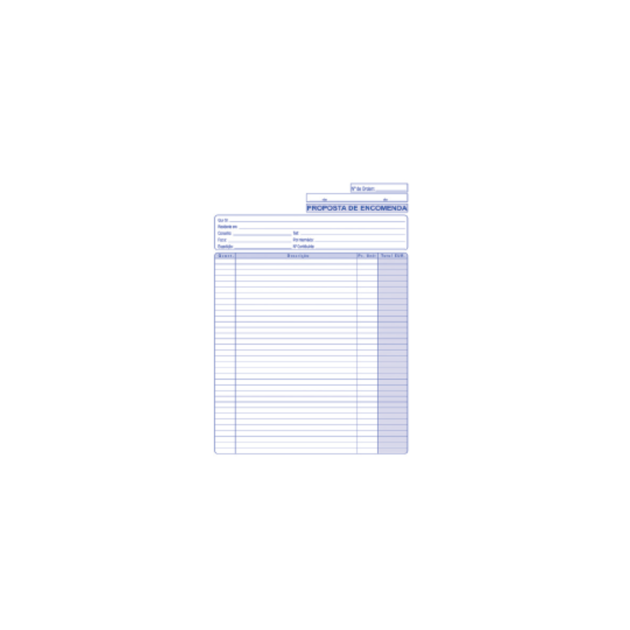 Bloco de Encomenda