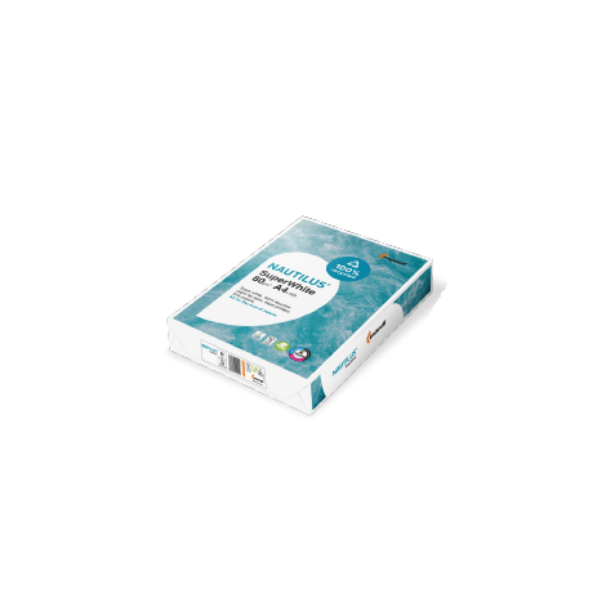 Papel Fotocópia Reciclado 80 g/m² Super White. 500 Folhas