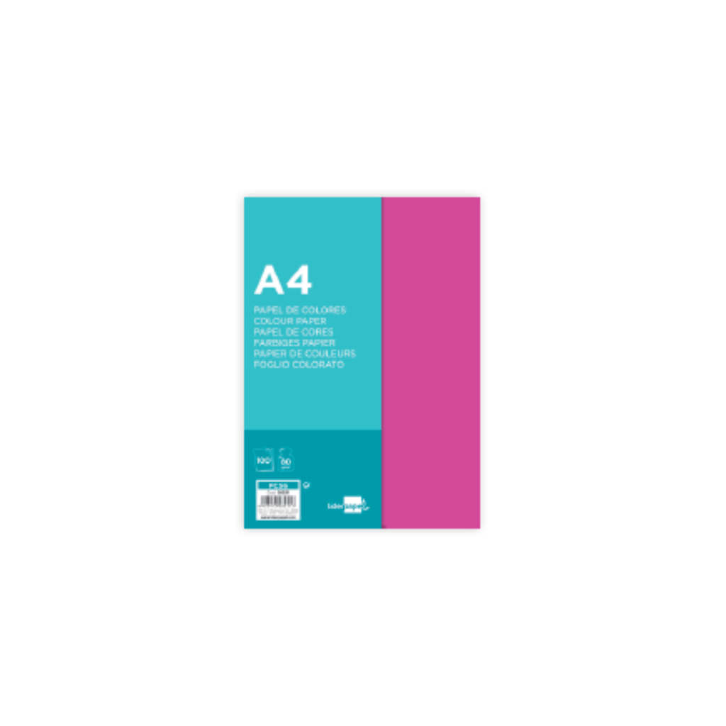 Papel de Cor 80 g/m². Embalagem Monocolor