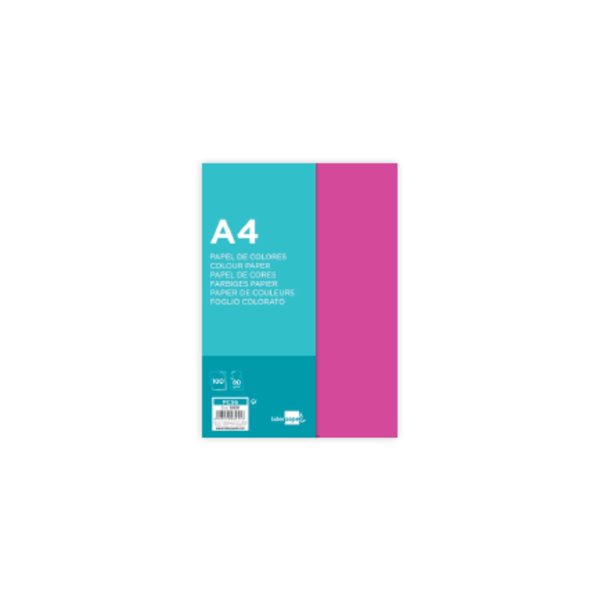 Papel de Cor 80 g/m². Embalagem Monocolor