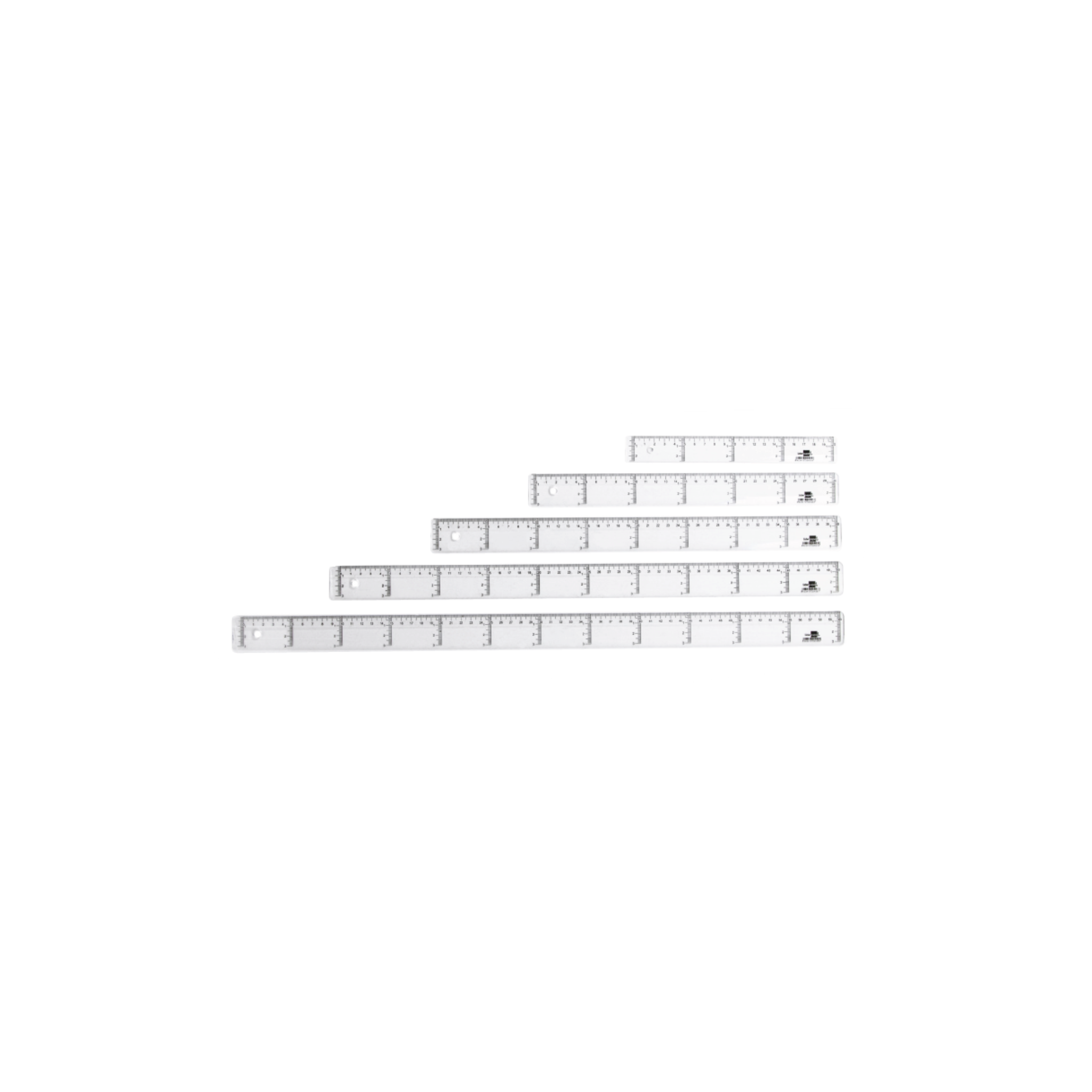Régua de Plástico Cristal / Liderpapel