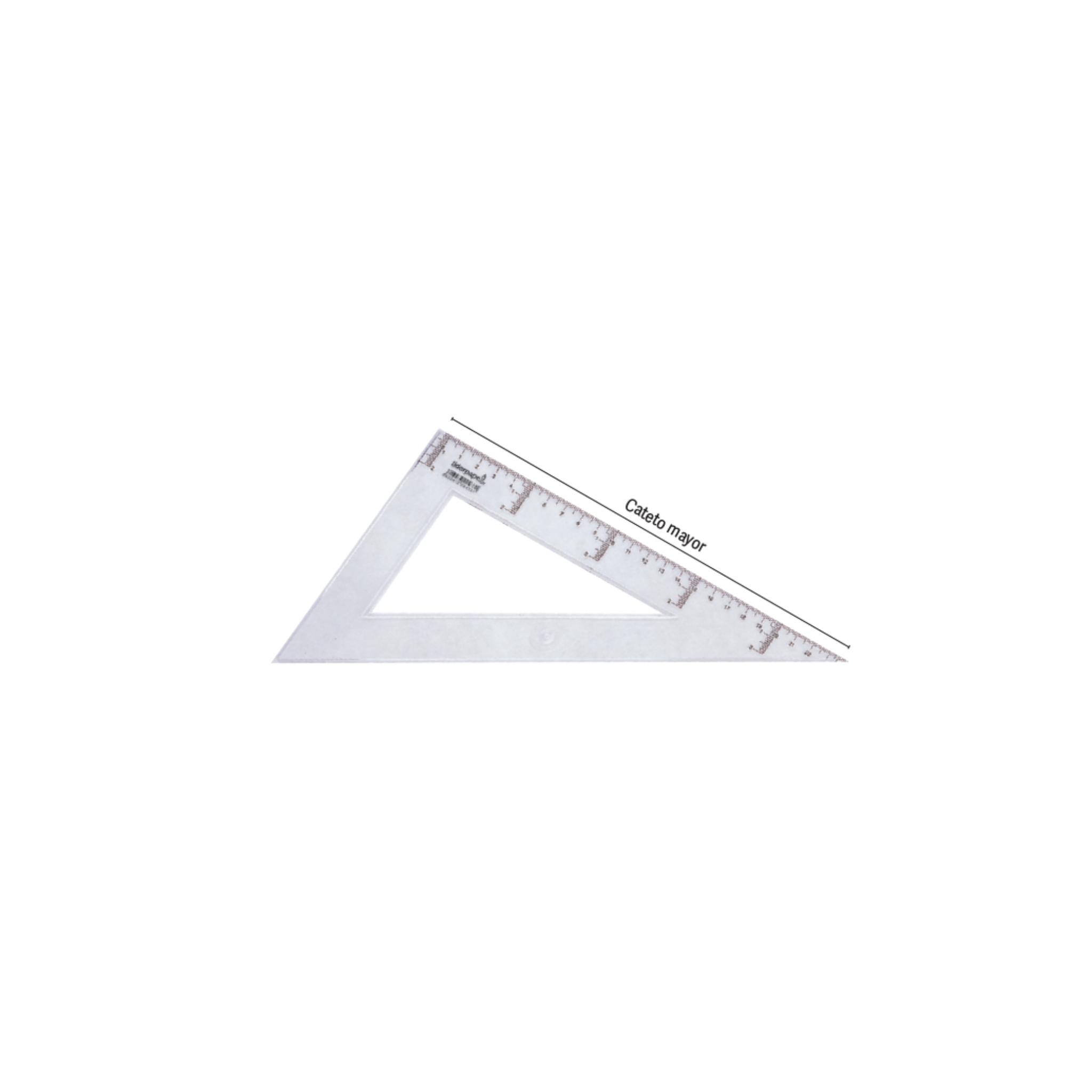 Esquadro de Plástico Cristal / Liderpapel