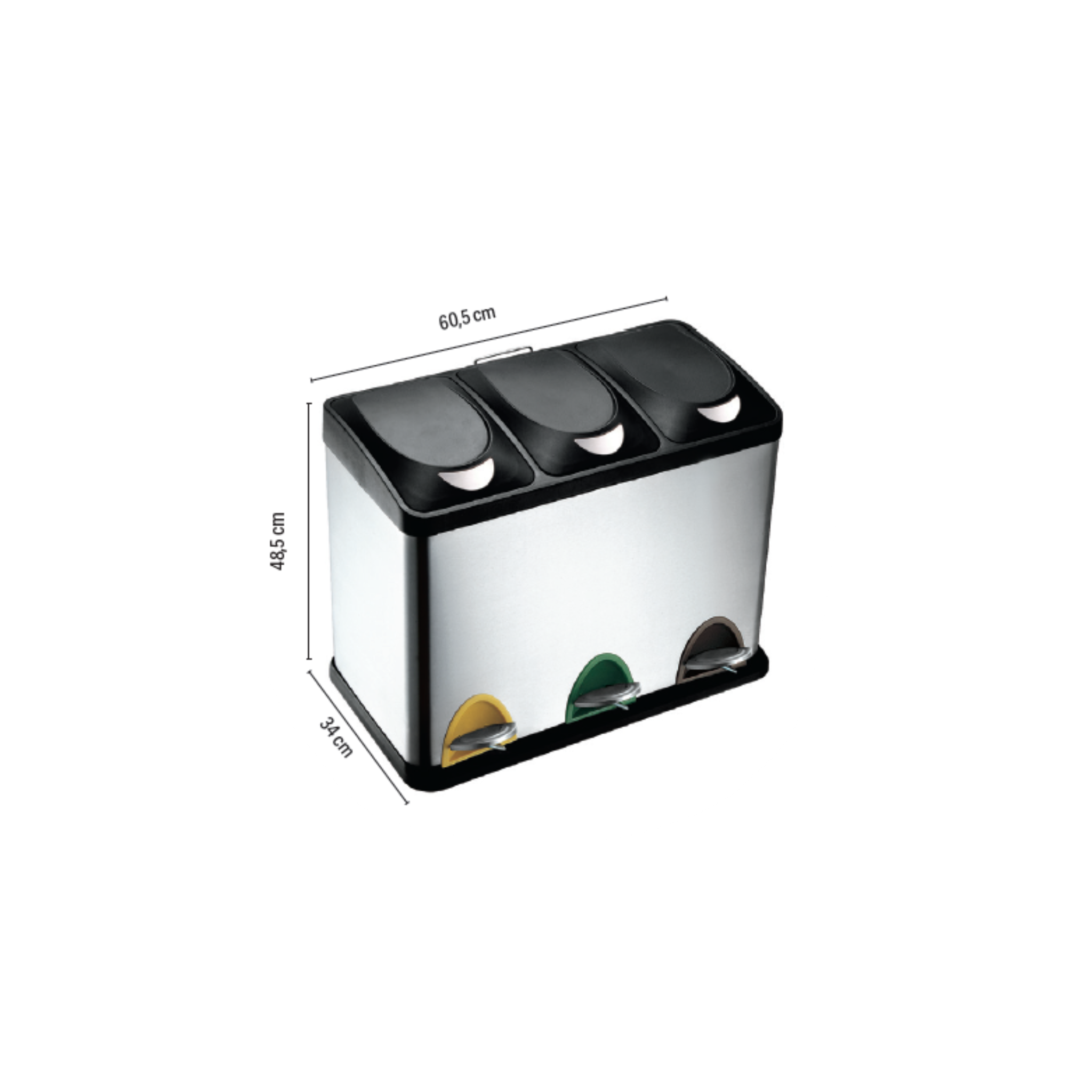 Contentor de Lixo Metálico com Pedal
