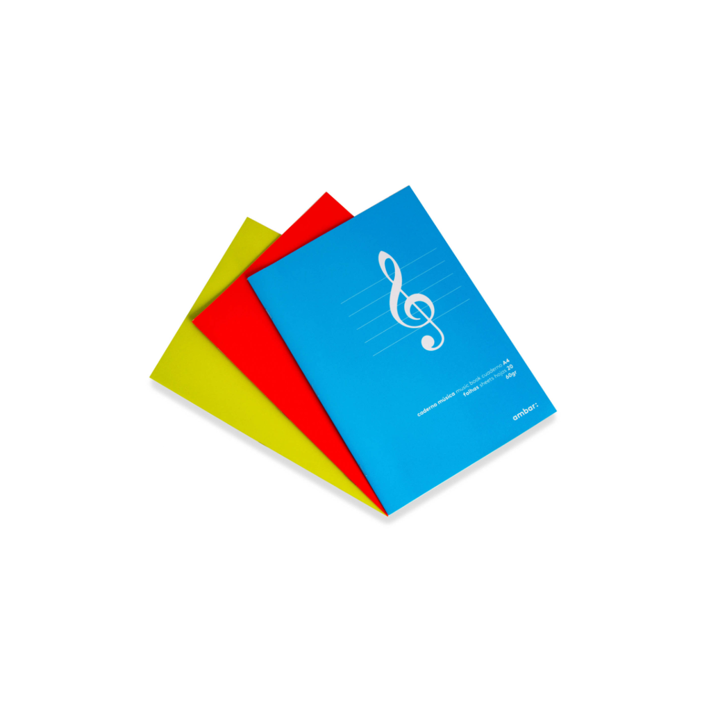 Caderno Musica Ambar School A4 Sortido