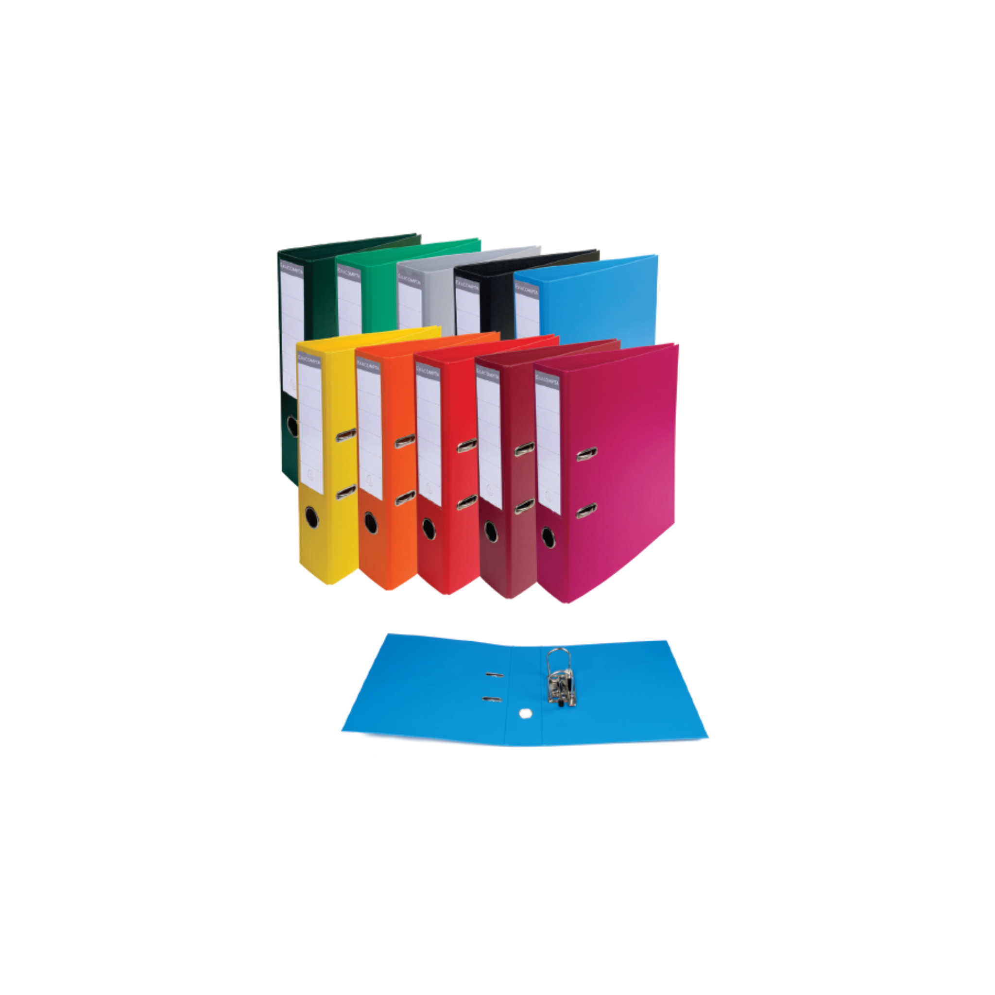 Pasta de Arquivo de Alavanca em Cartão Forrado PVC Cores Vivas