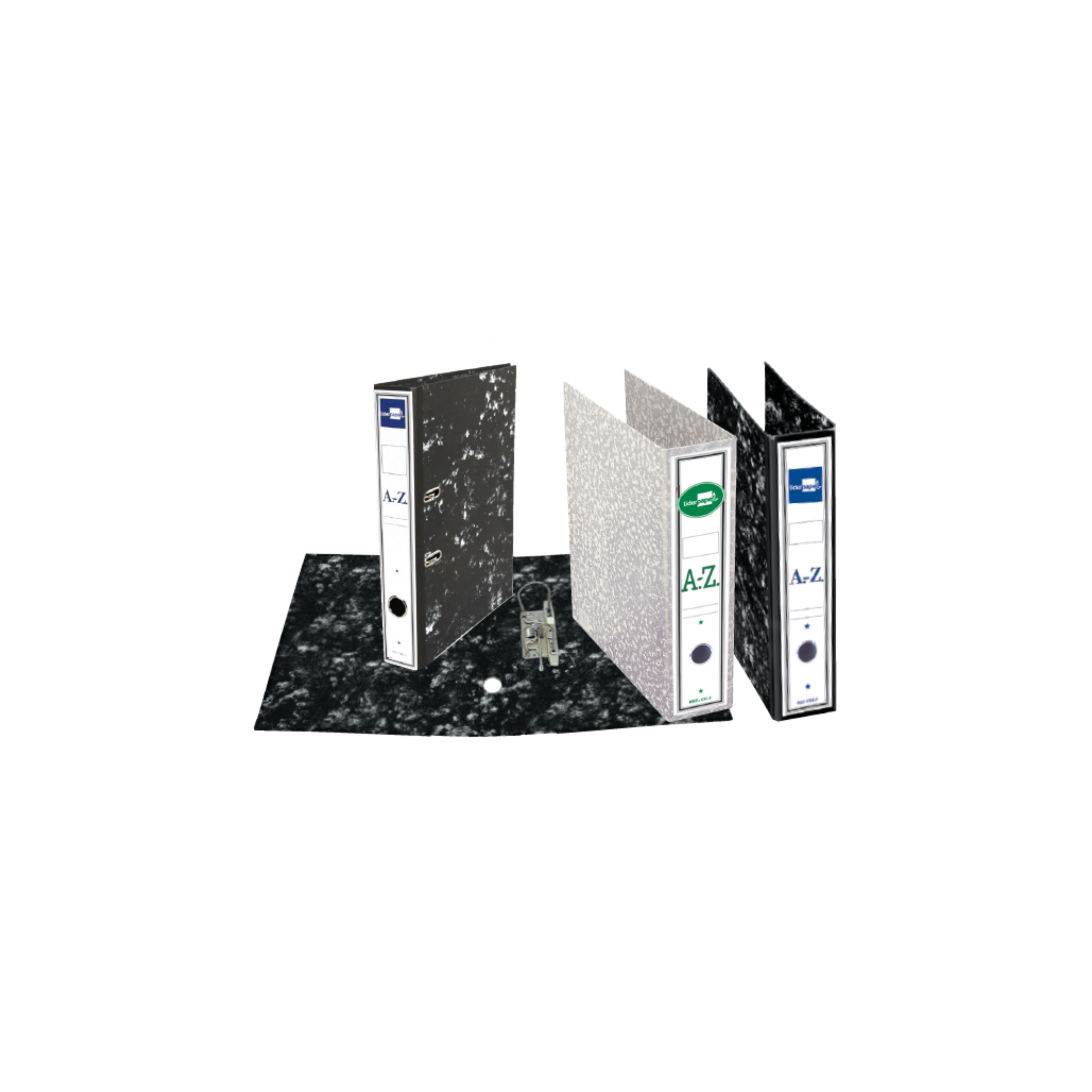 Pasta de Arquivo de Alavanca Classic Grey e Black com Rado