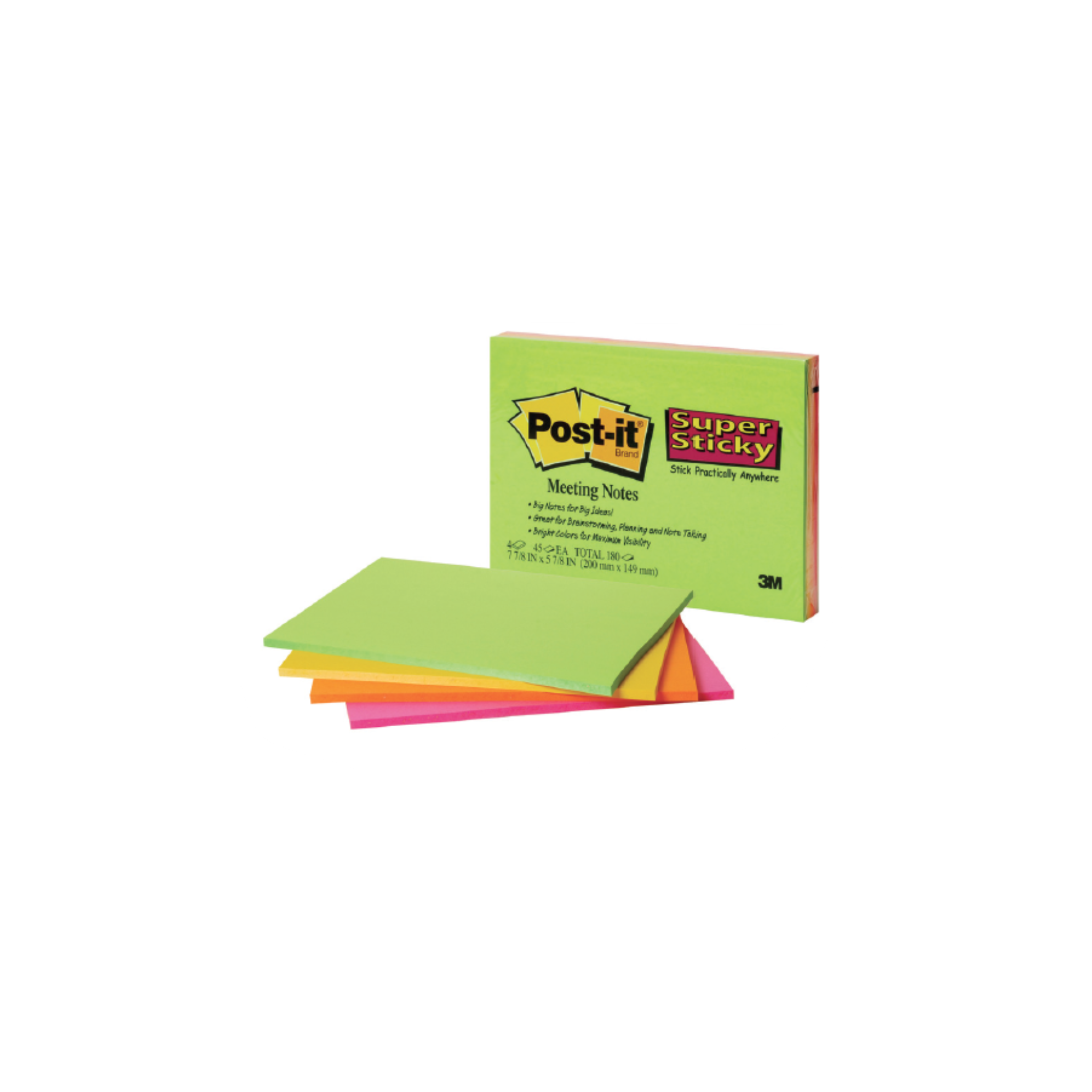 Bloco de Notas Adesivas Super Sticky Néon XXL / Post-it