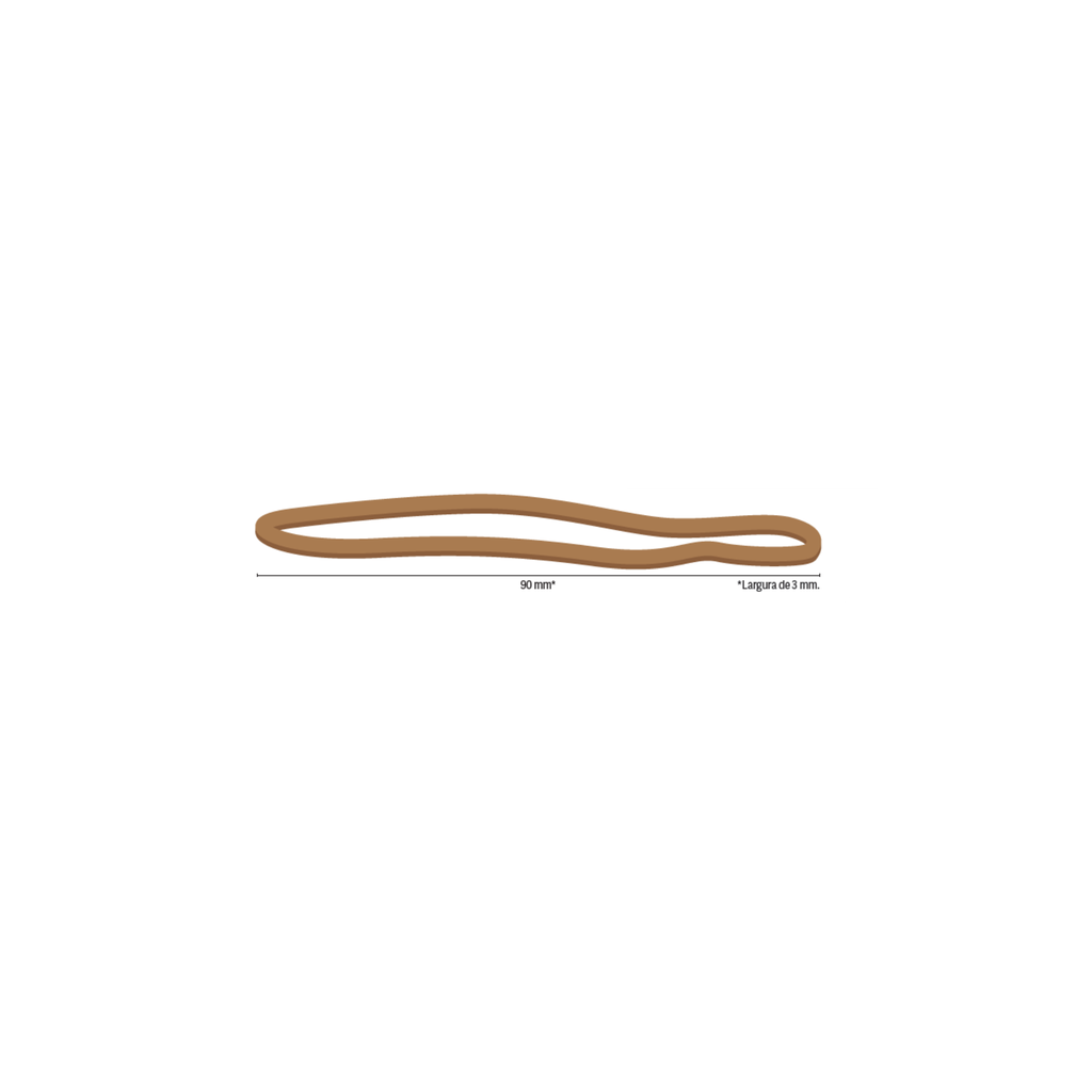 Elásticos Caixa de 100g com Janela Largura 3mm