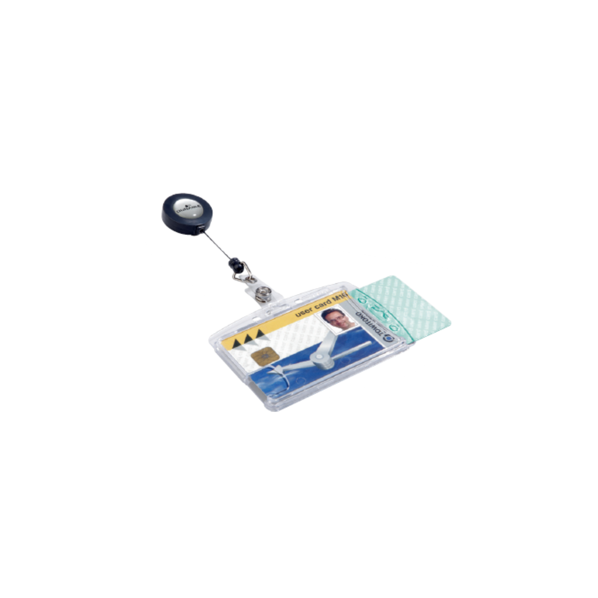 Identificador Duplo com Cordão Extensível