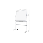 Quadro Branco de Melamina com Rodas