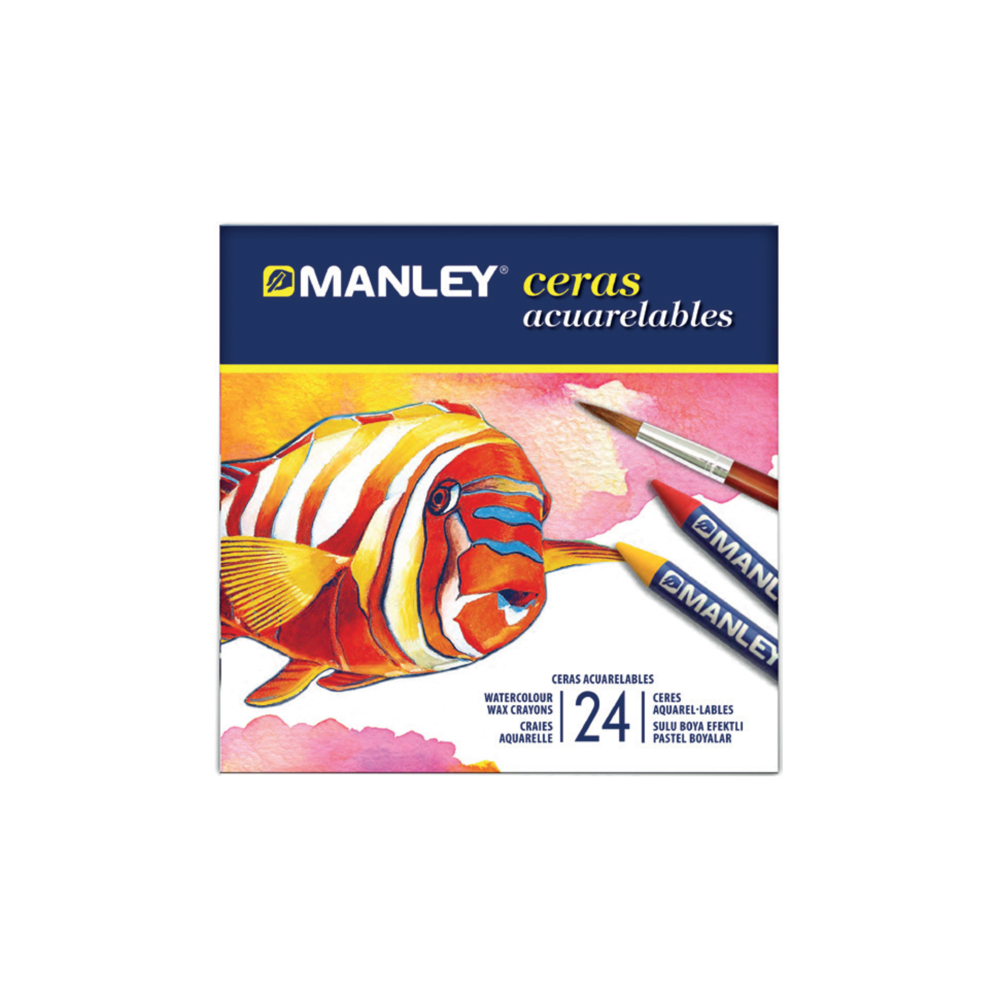 Lápis de Cera Aguareláveis / Manley