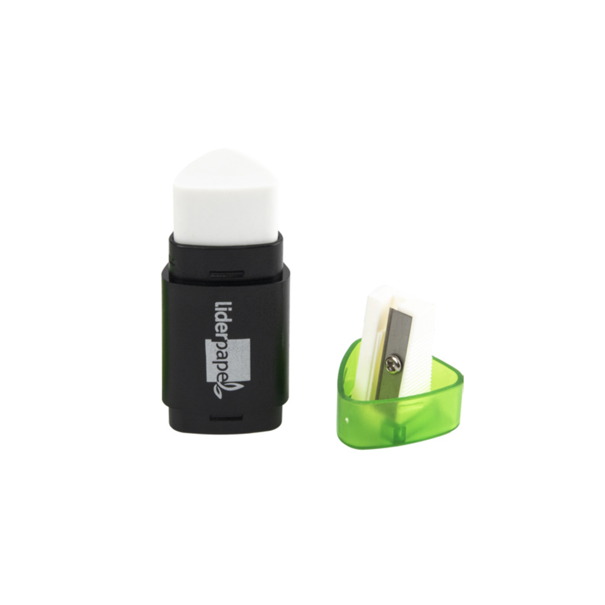 Apara Lápis Plástico com Borracha Triangular / Liderpapel
