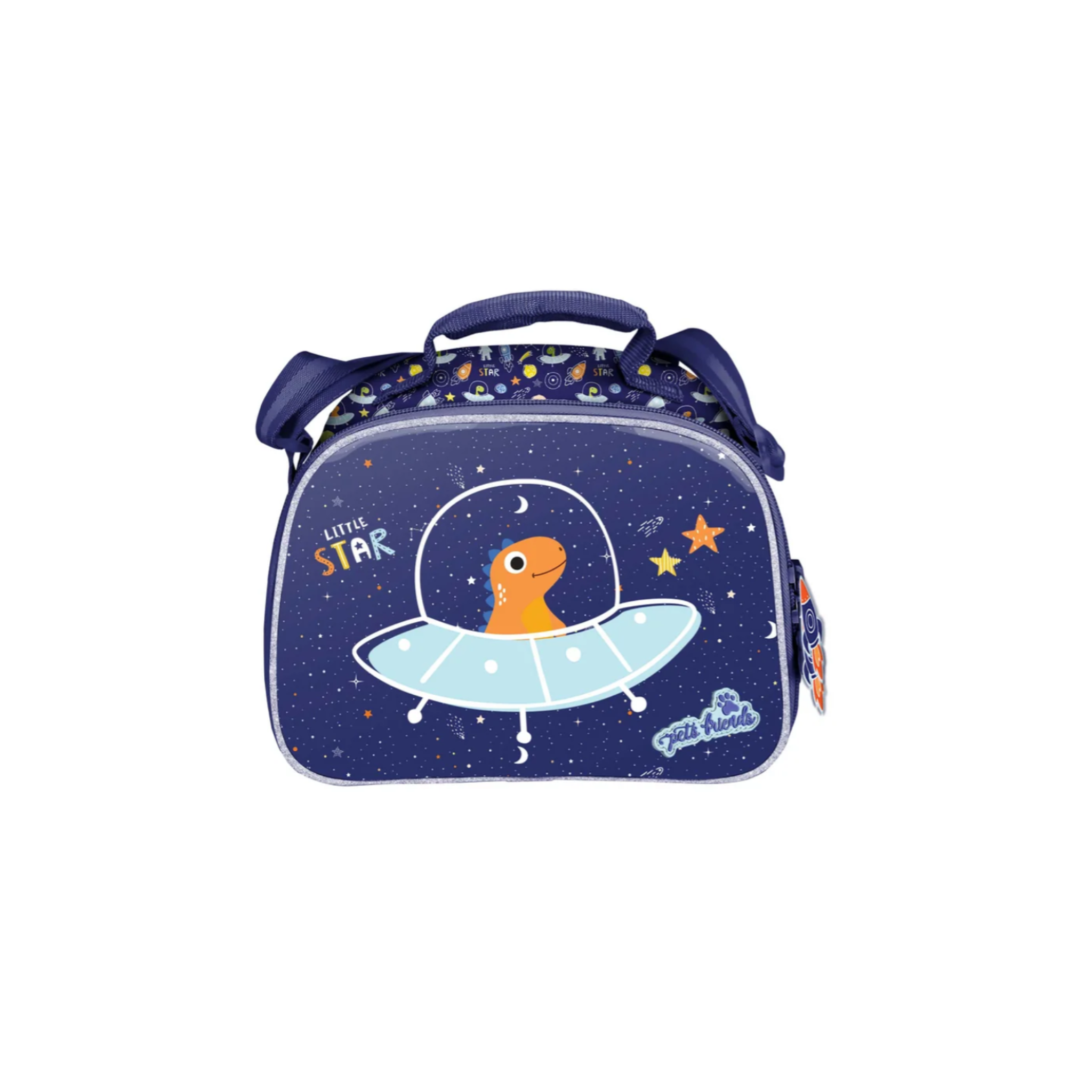 Saco Lanche Little Space Dino / Ambar