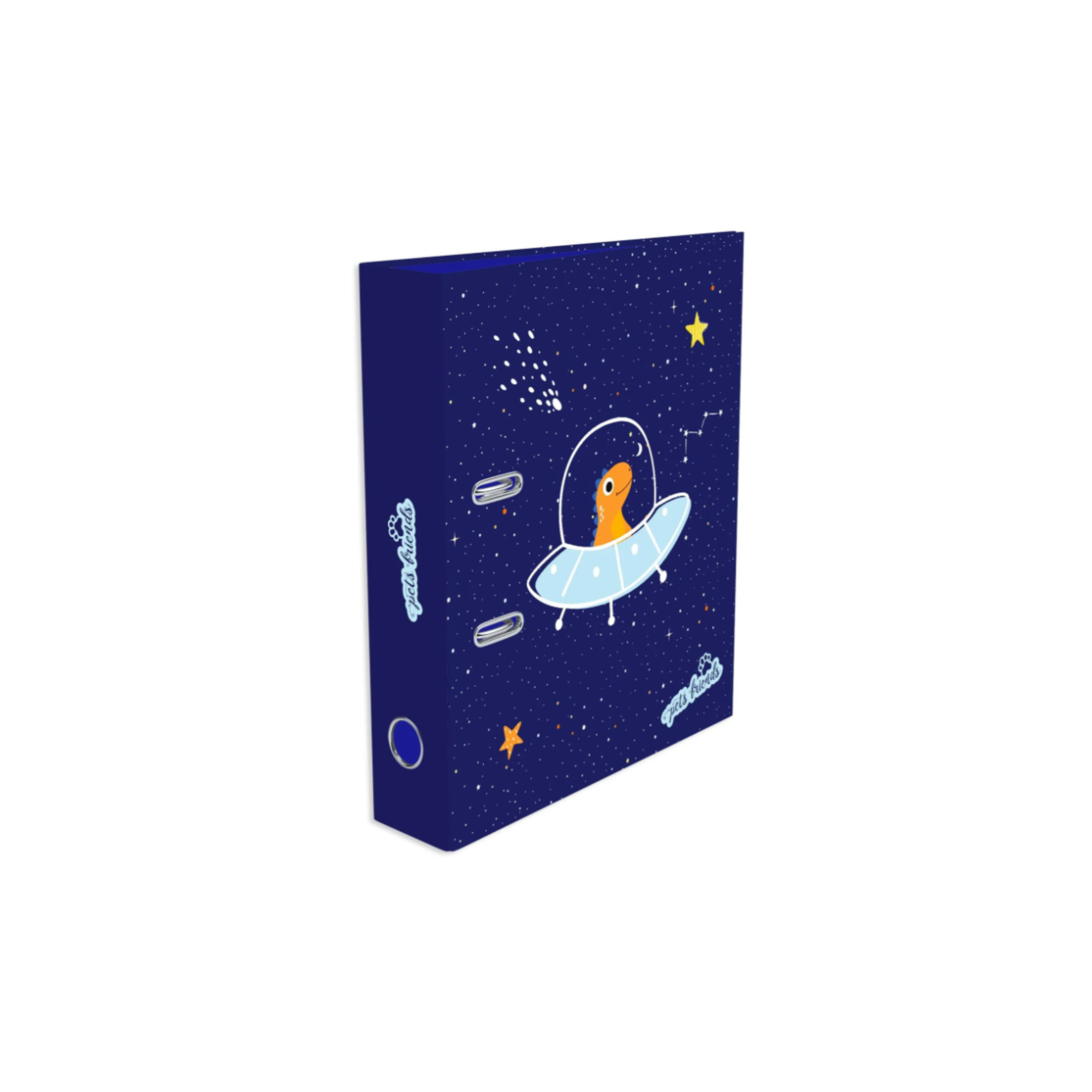 Capa A4 Lombada Larga 2 Argolas Pets World Boy / Ambar