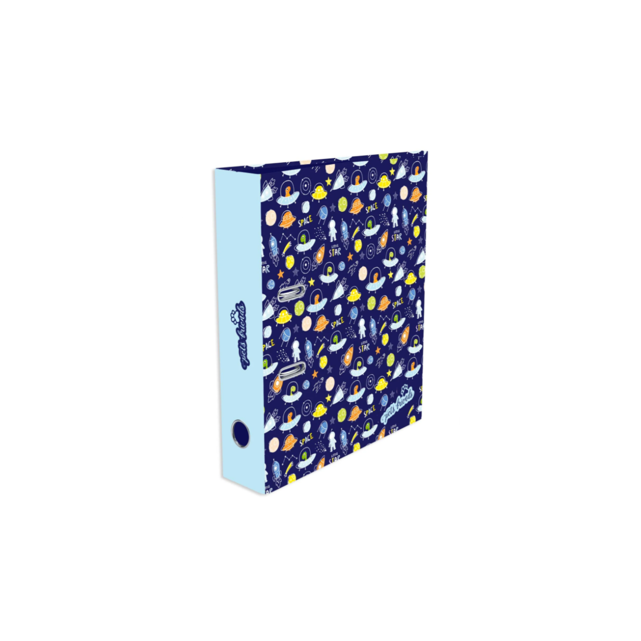 Capa A4 Lombada Larga 2 Argolas Pets World Boy / Ambar