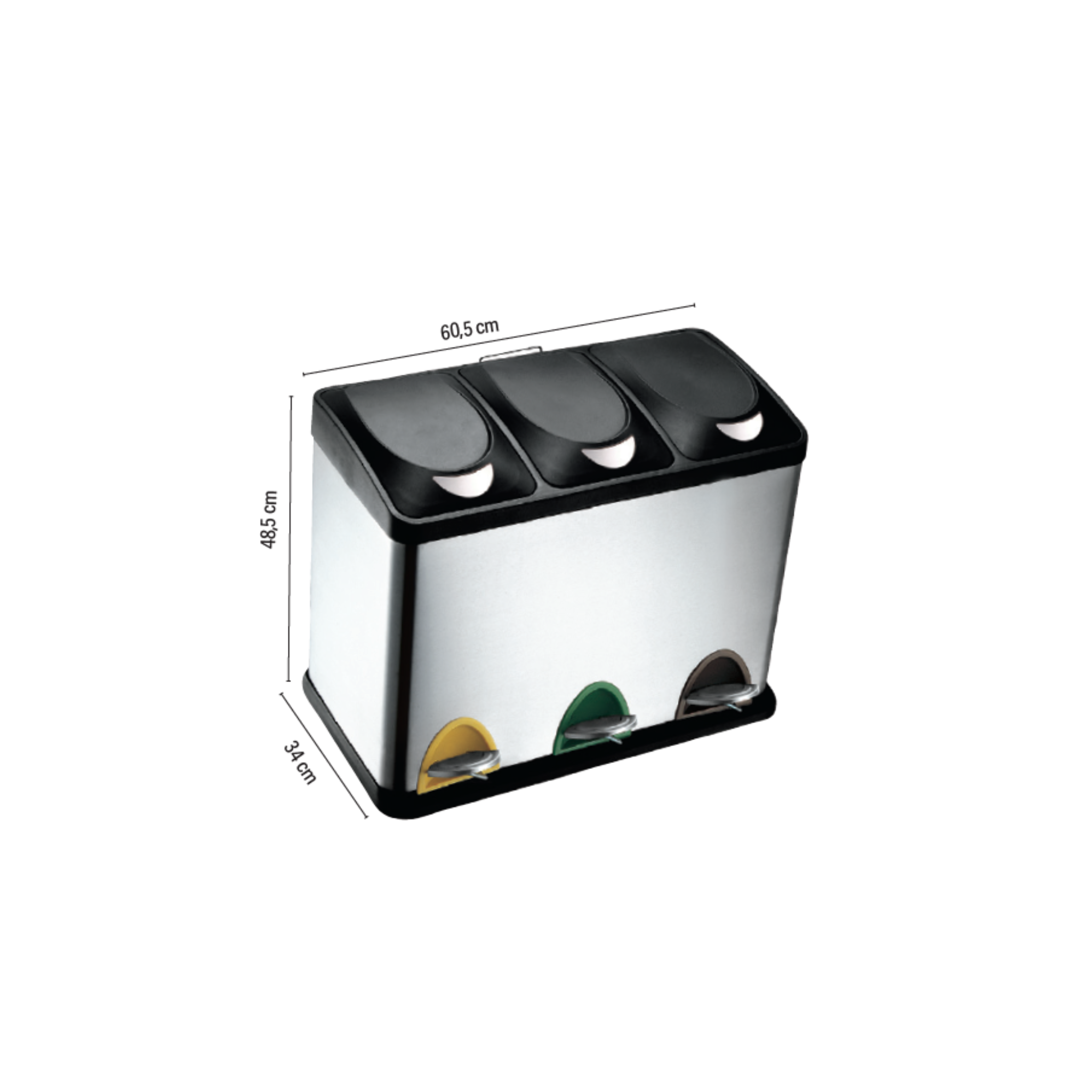 Contentor de Lixo Metálico com Pedal