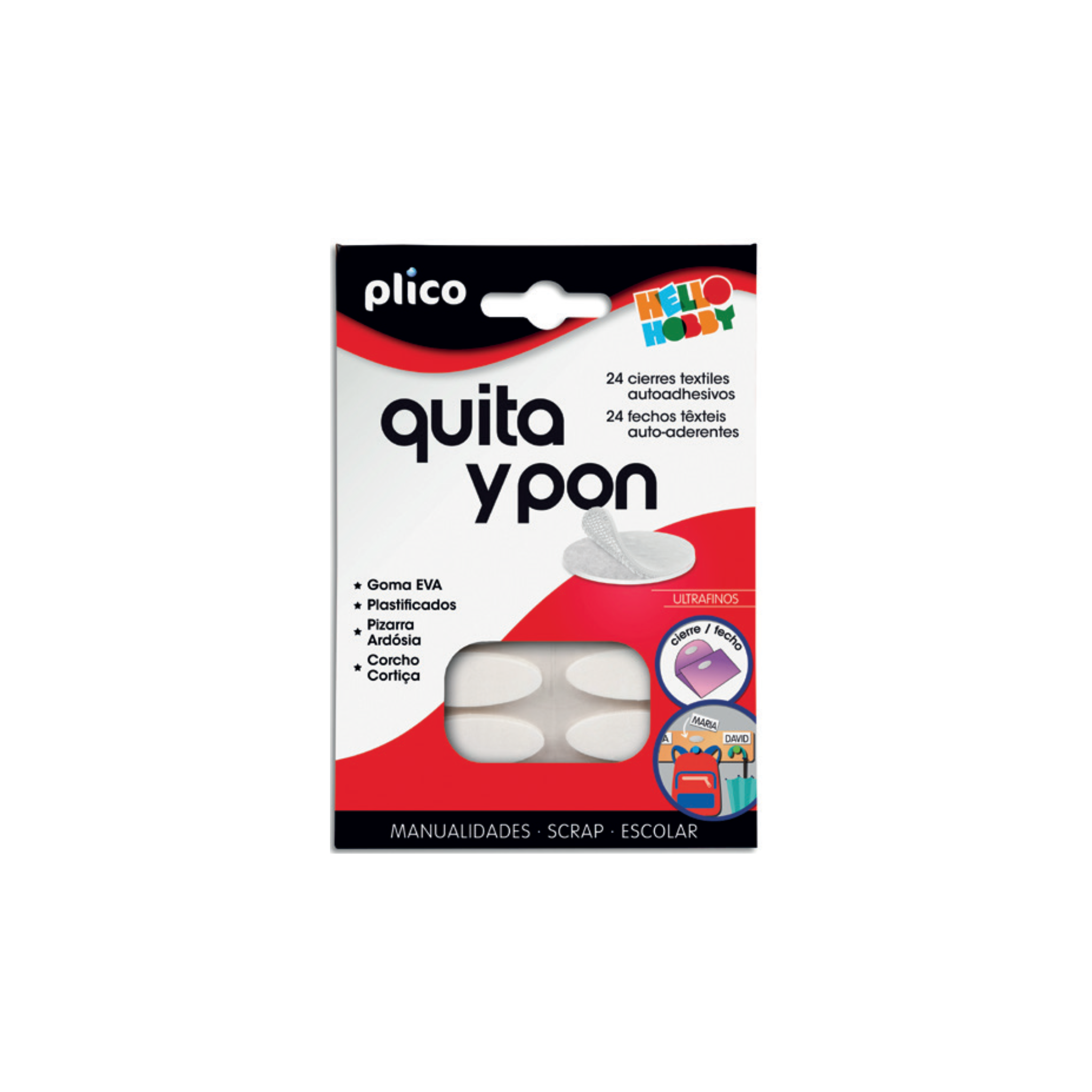Velcro Autoadesivo Ovalizado / Plico