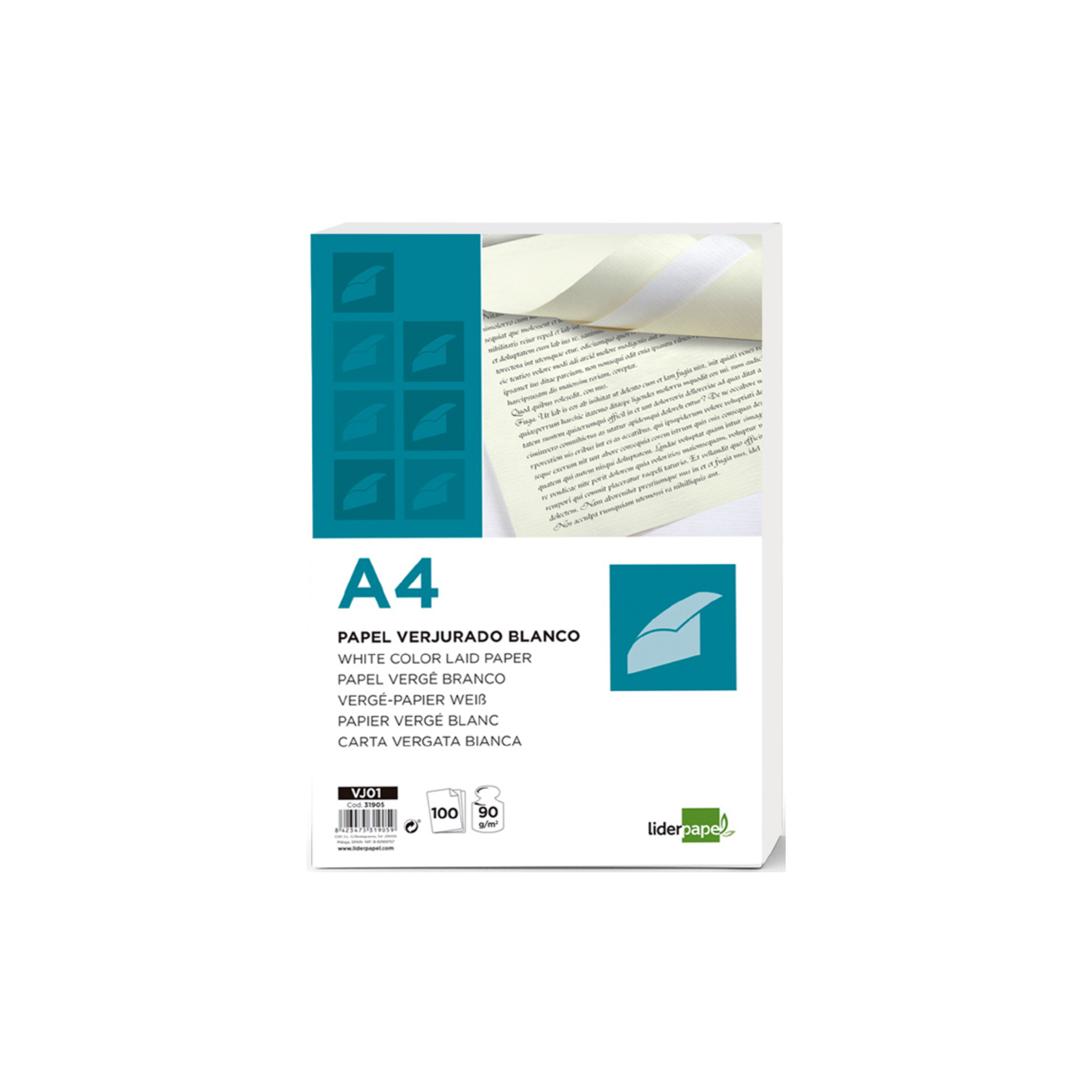 Papel Vergê. 100 Folhas