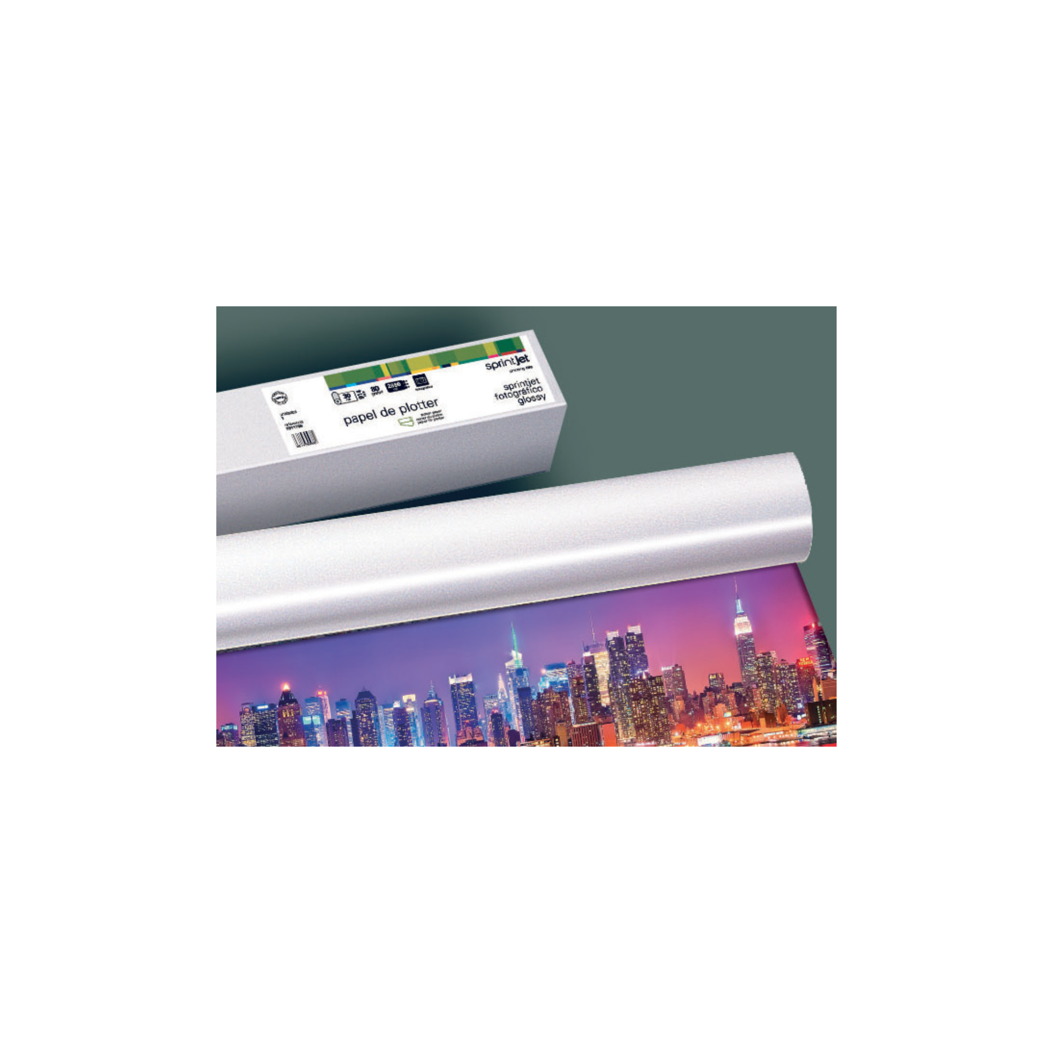 Papel Reprografia para Plotter 180 g/m² com Brilho