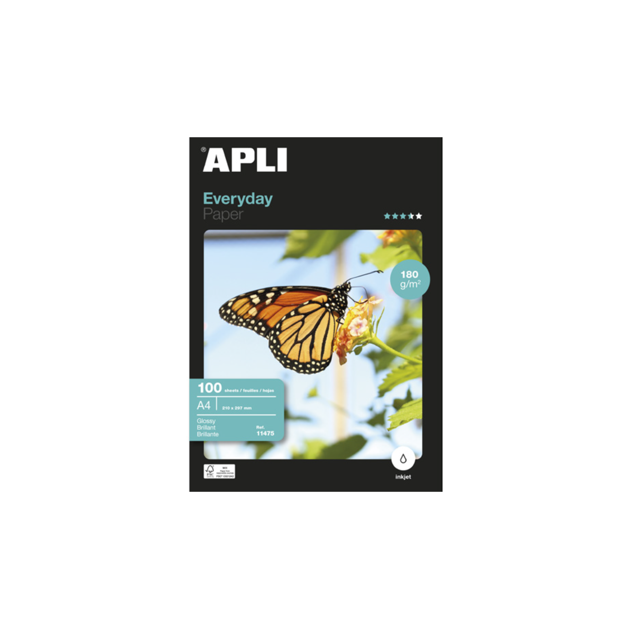 Papel Foto Glossy 180 g/m². DIN A4