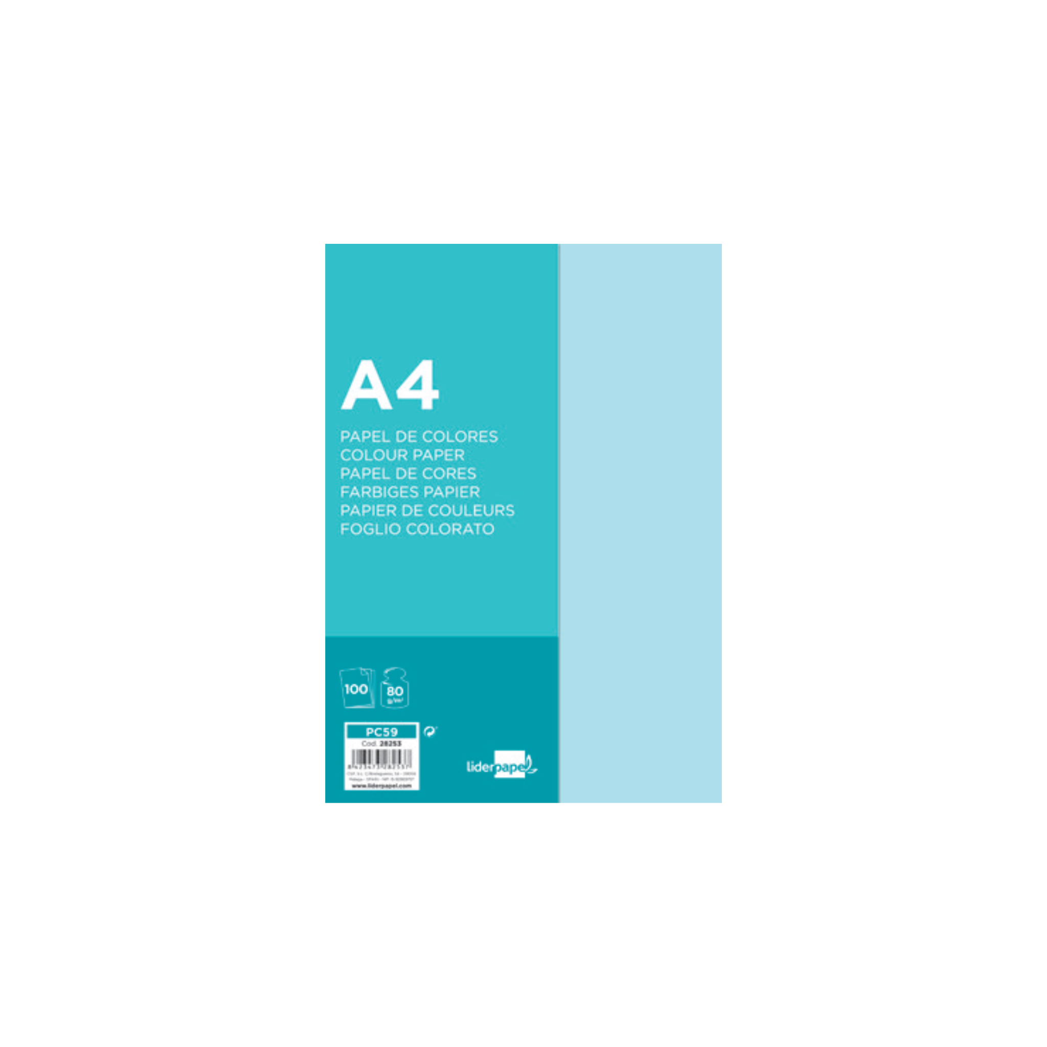 Papel de Cor 80 g/m². Embalagem Monocolor