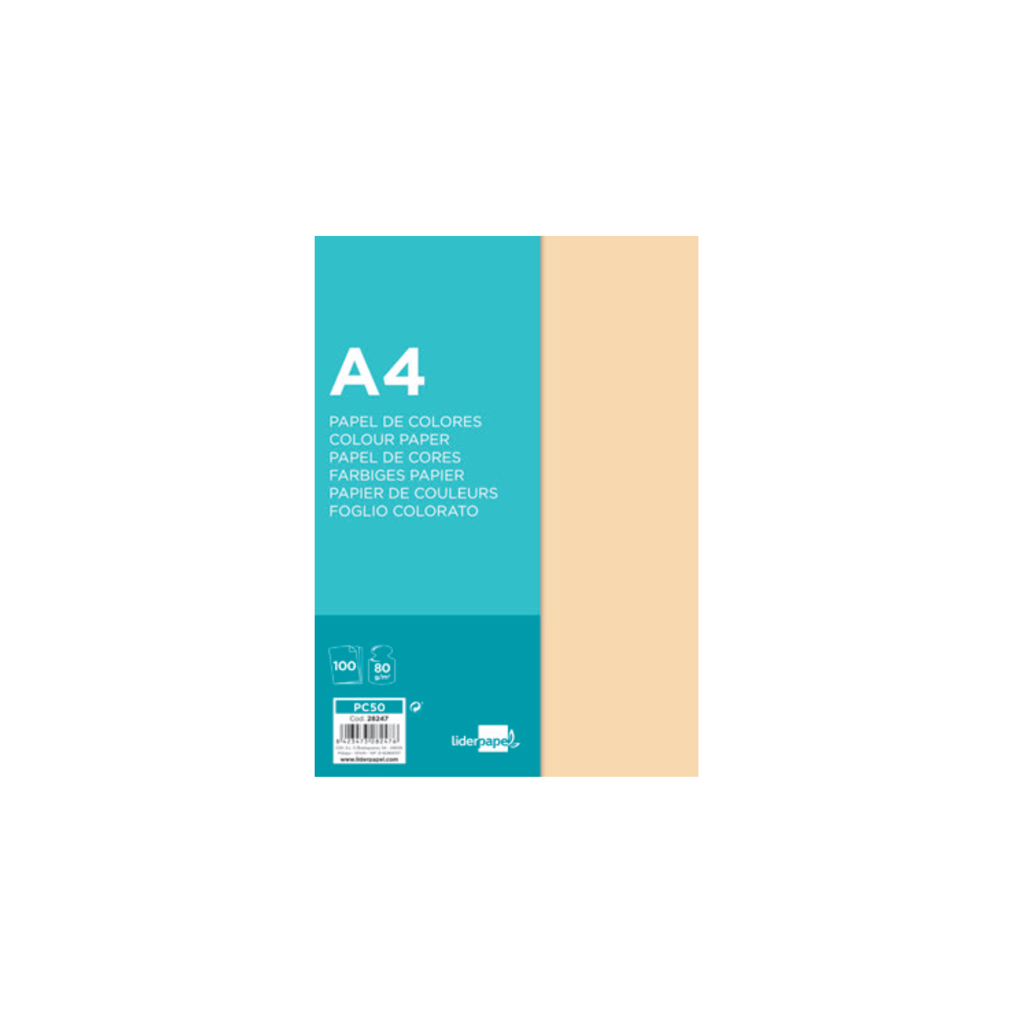 Papel de Cor 80 g/m². Embalagem Monocolor
