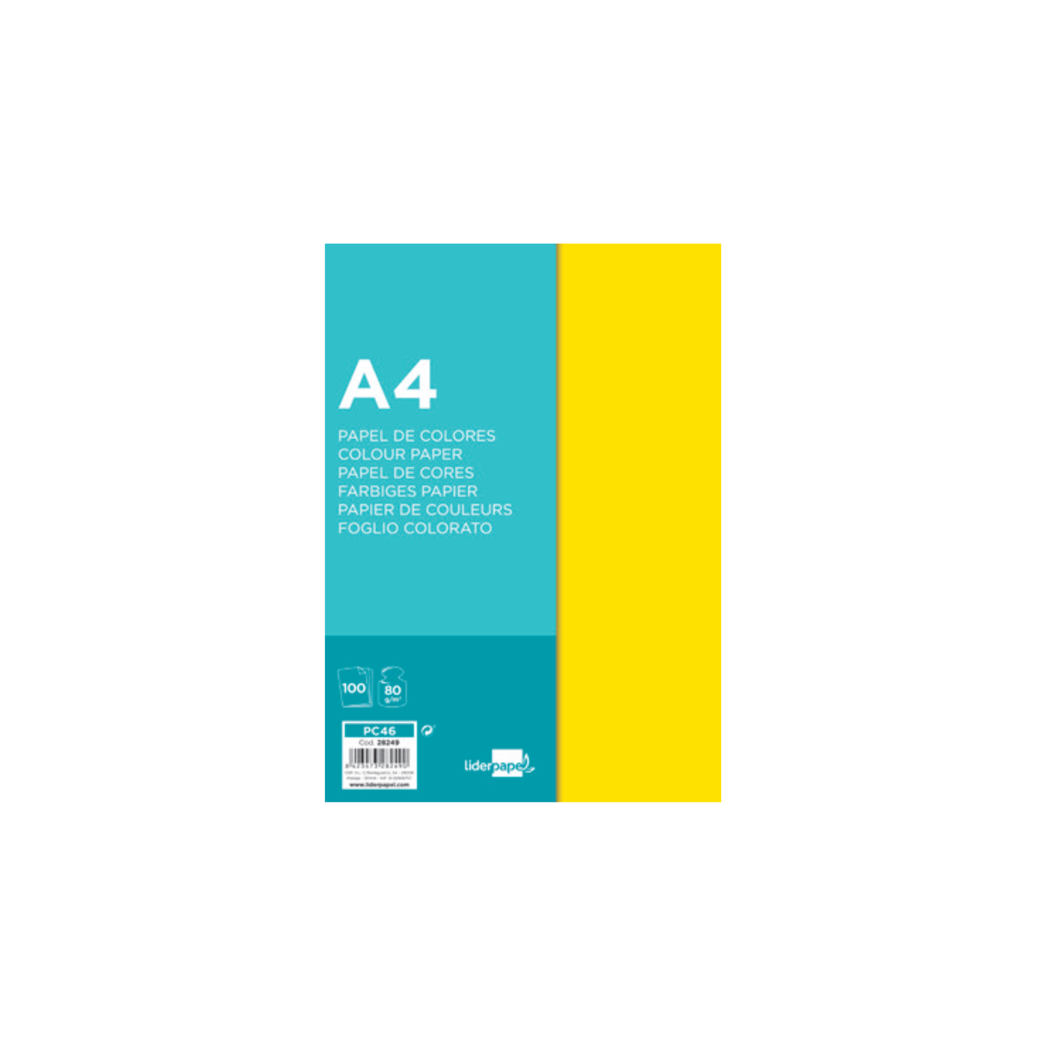Papel de Cor 80 g/m². Embalagem Monocolor
