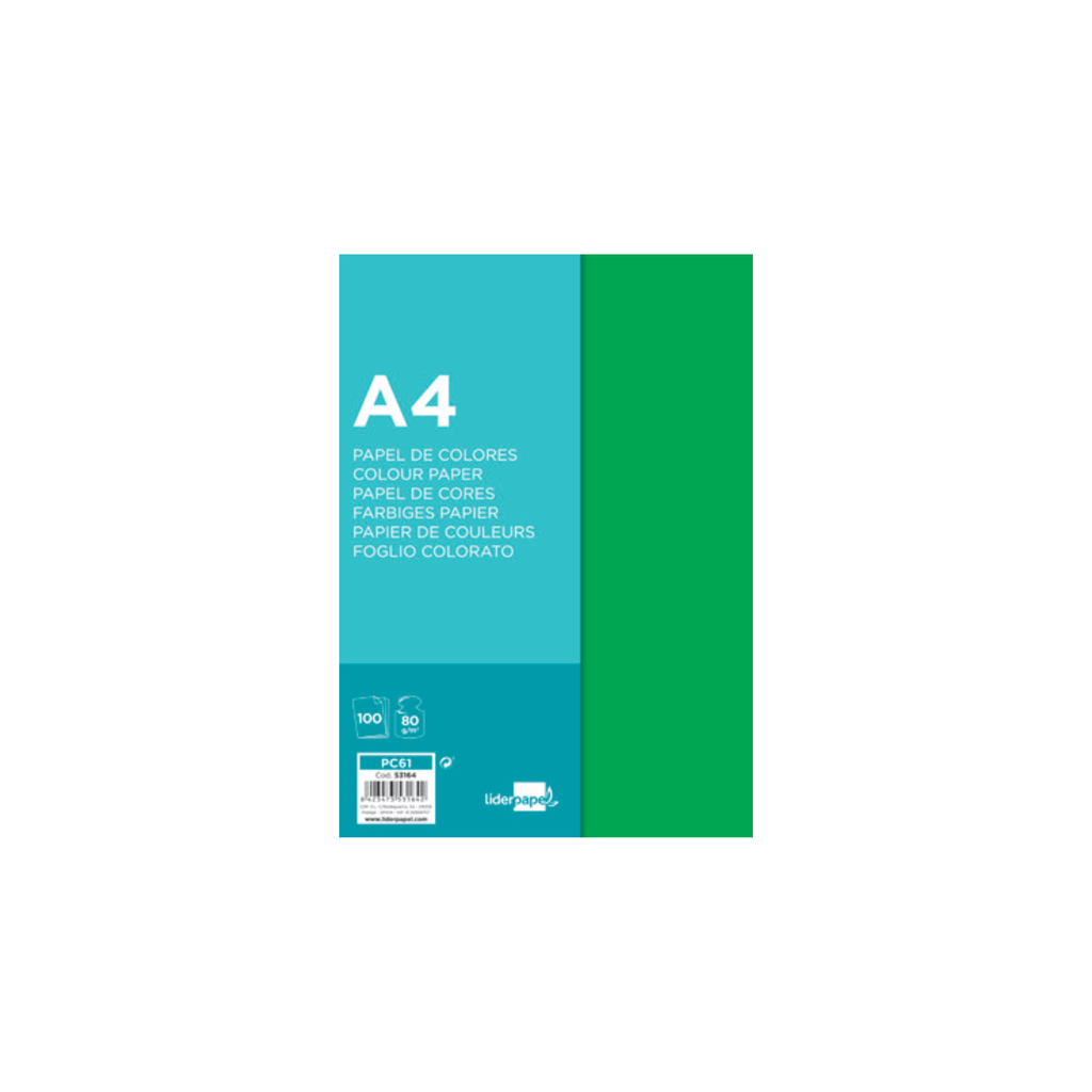Papel de Cor 80 g/m². Embalagem Monocolor