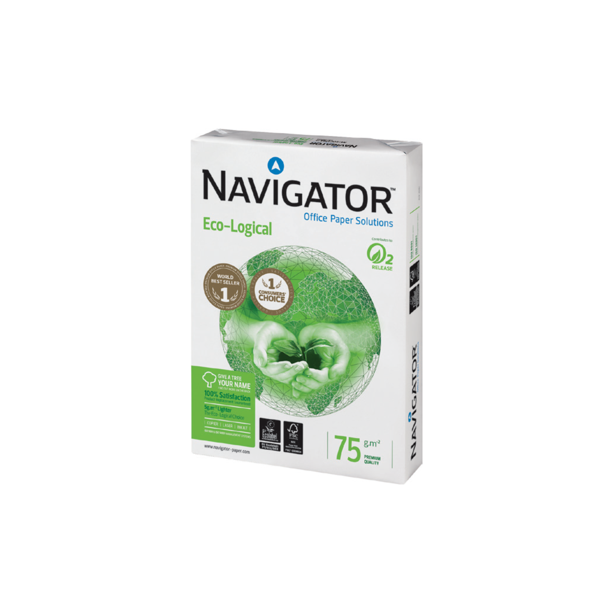 Papel Fotocópia Eco-Logical 75 g/m². 500 Folhas DIN A4