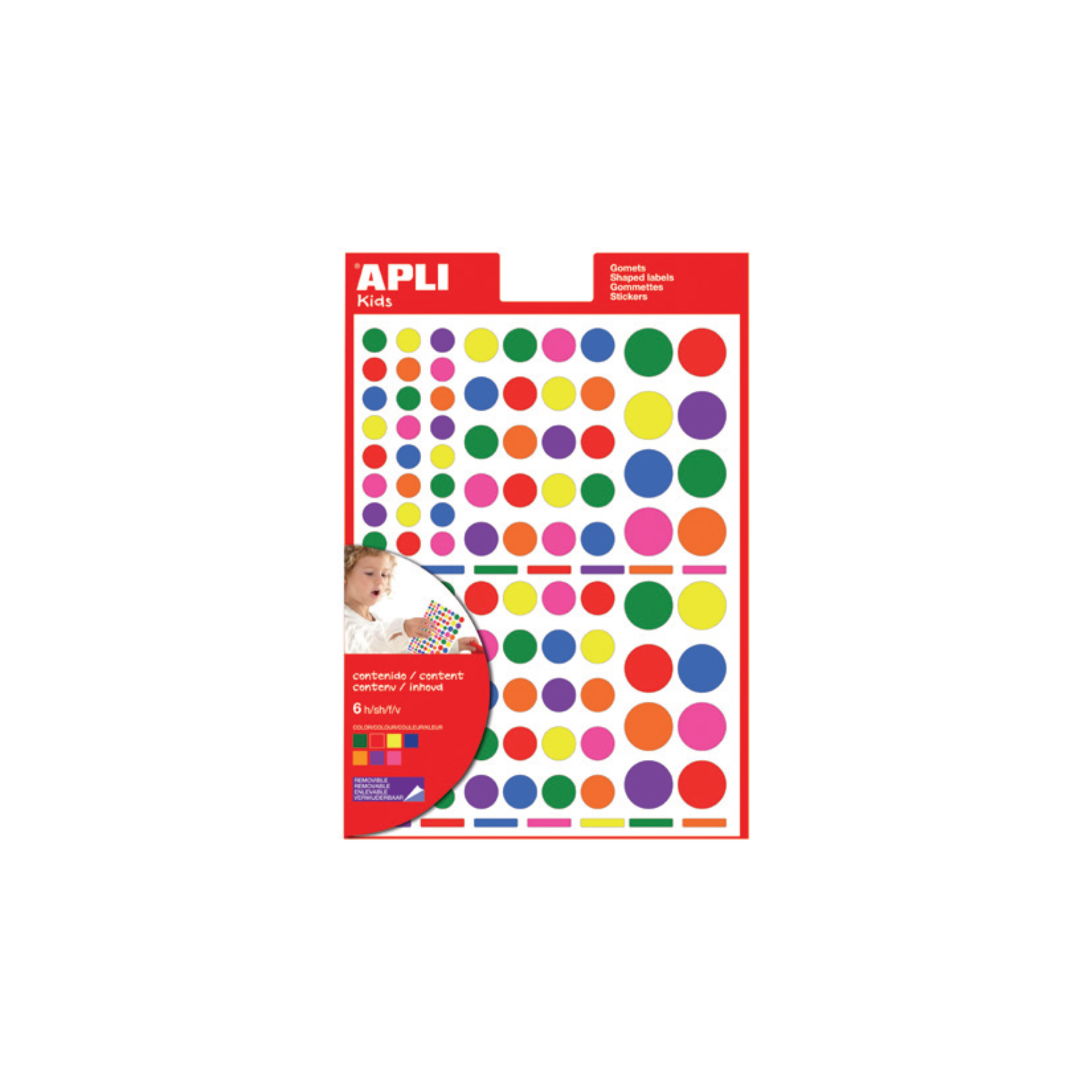 Etiquetas Figuras Geométricas Multicolor / Apli