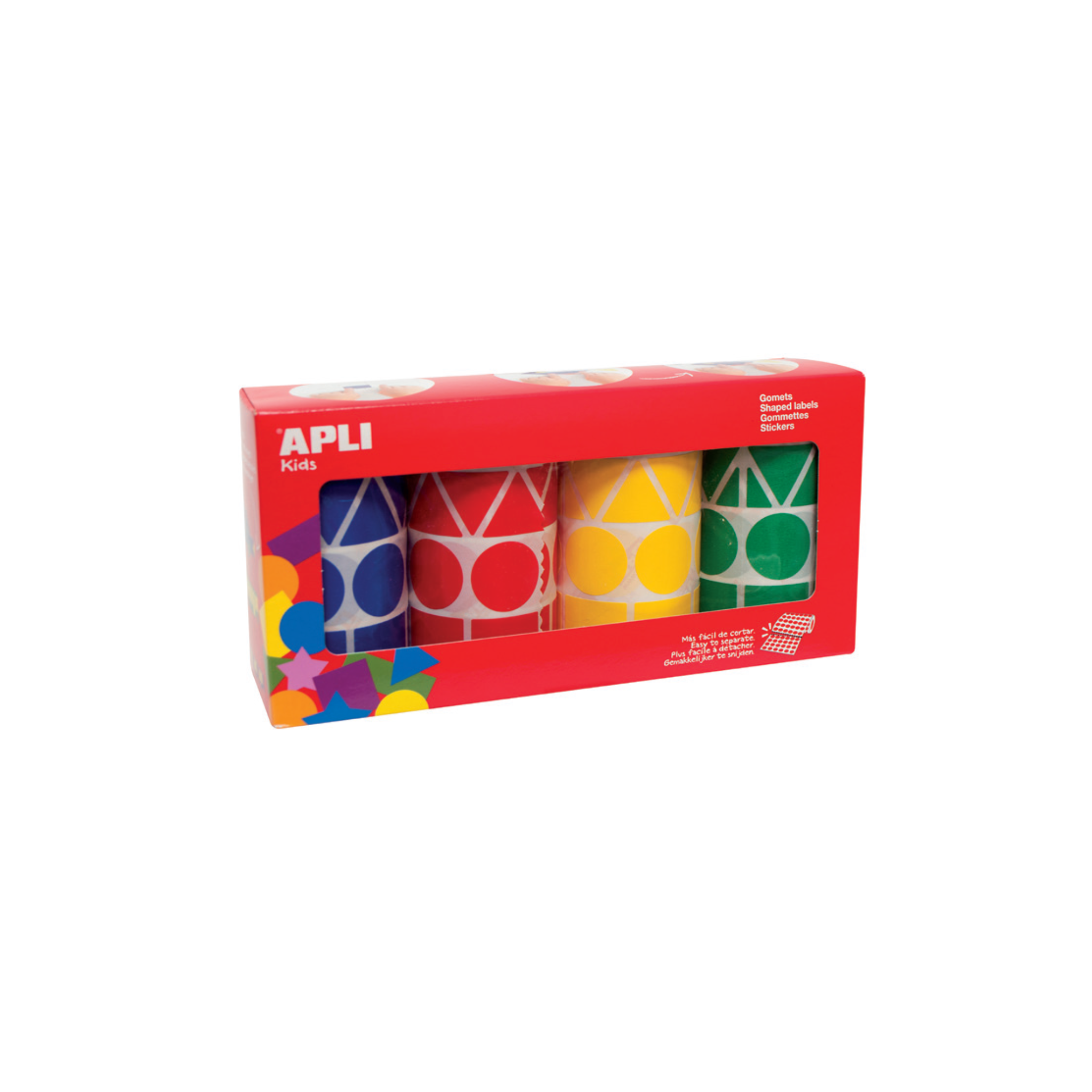 Gomets Figuras Geométricas XL Rolos / Apli