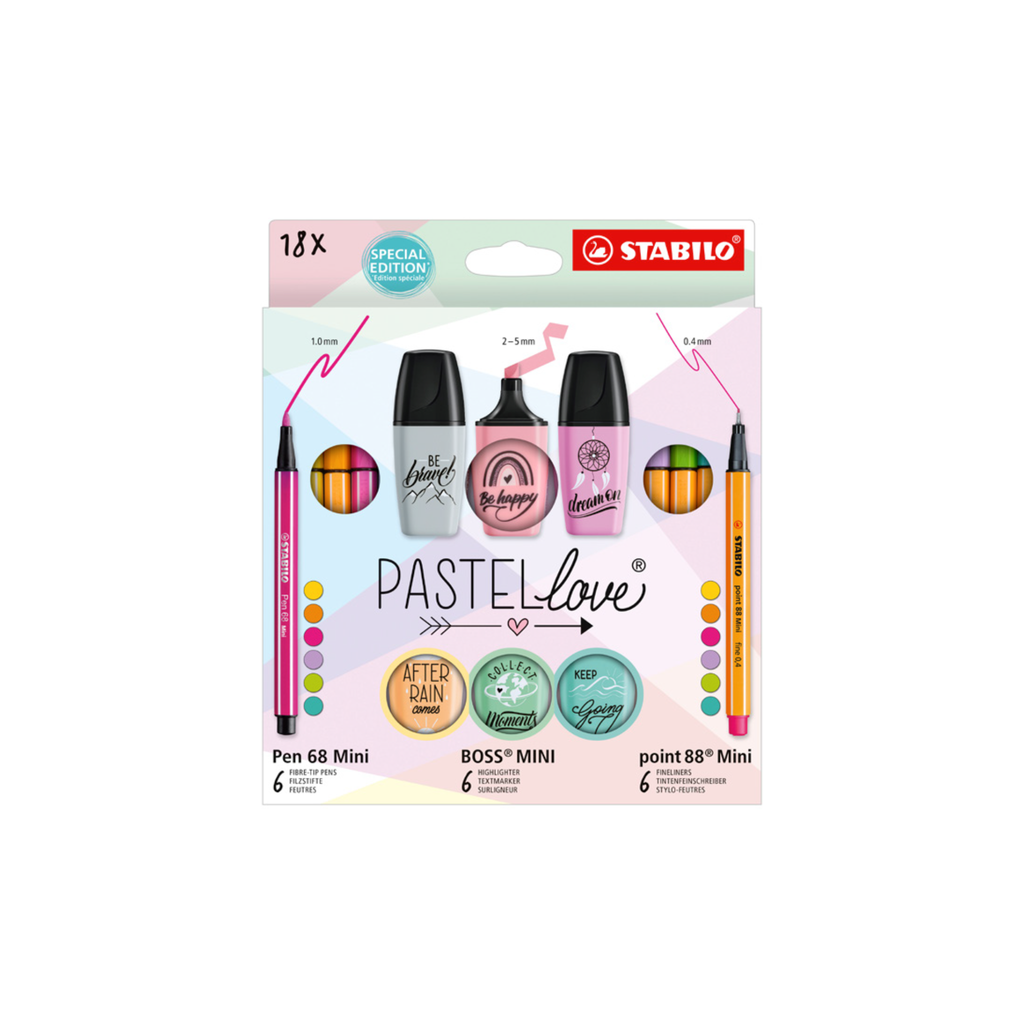 Marcador Pastel Love World Mini / Stabilo